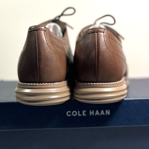 Cole Haan Men\'s Original Grand Shortwing Brown Leather Oxfords SZ 10 NEW